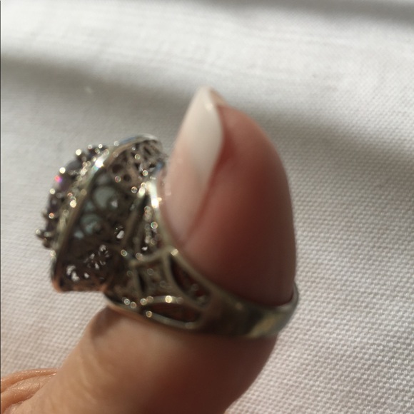 Genuine Mystic Topaz sterling silver ring - Picture 7 of 7